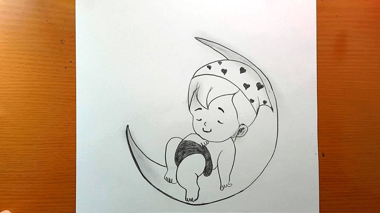Como desenhar BEBE kawaii, How to draw a baby