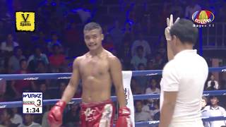 Chhoun Rithy (ឈួន រិទ្ធី) Vs Fapayak (Thai) || Kun Khmer Vs Muay Thai