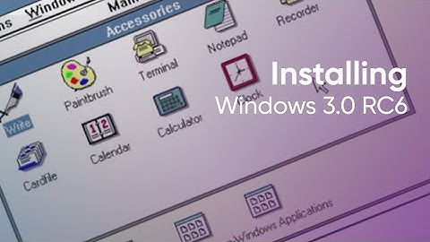 Installing Windows 3.0 RC6