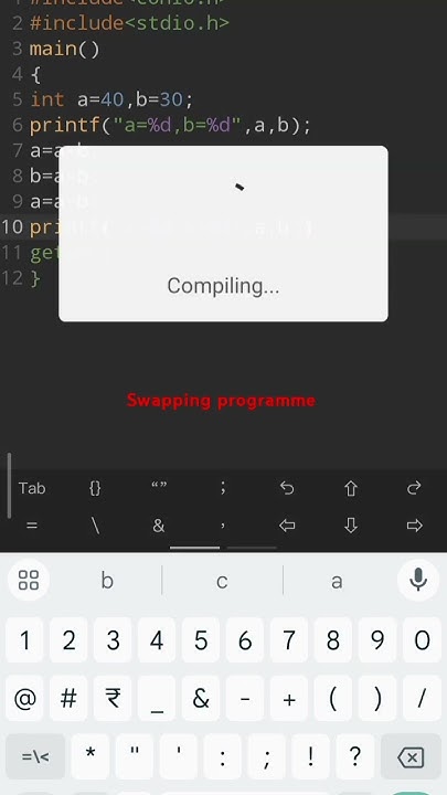 Two variables using swapping programme - YouTube