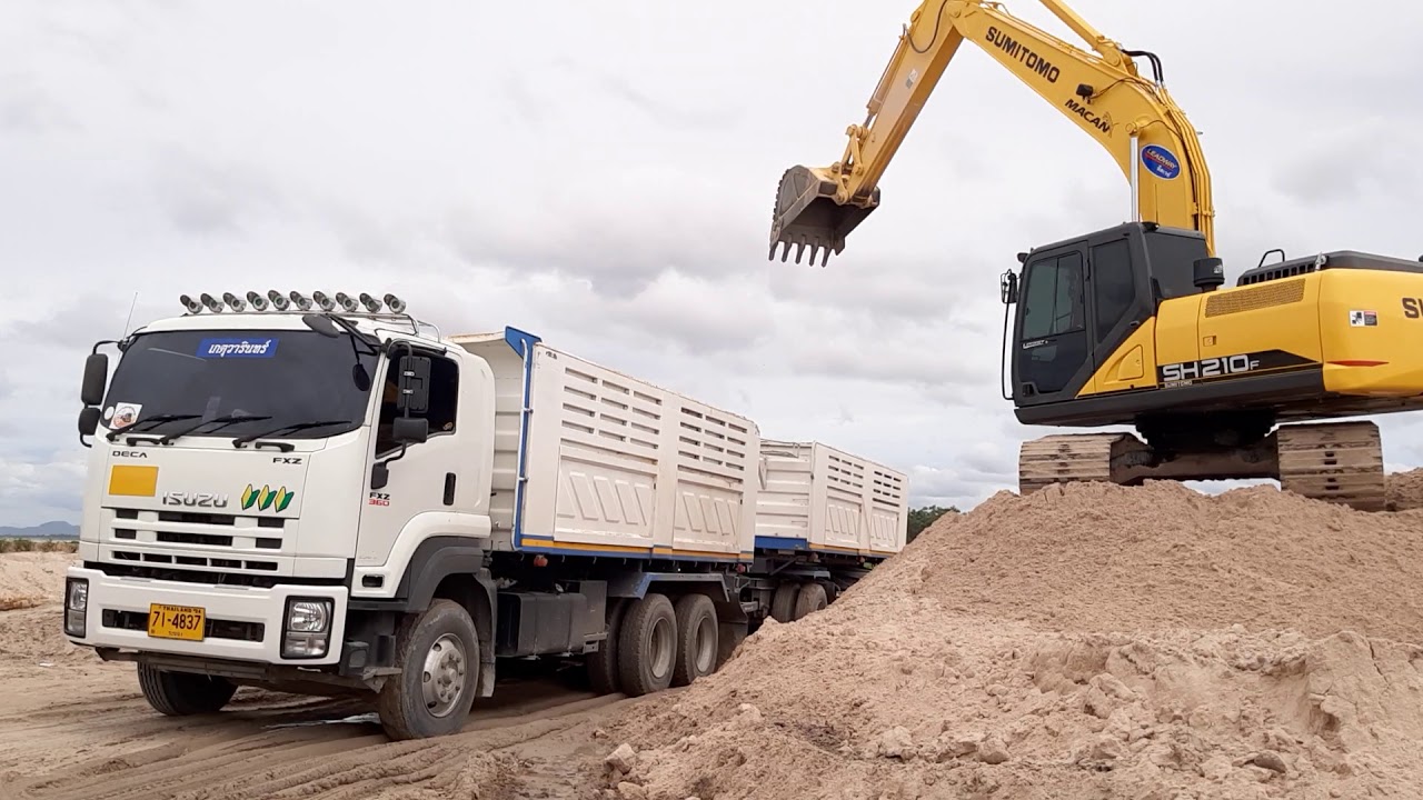 เร็วไม่เร็วต้องดูเอาเองนะครับพี่น้อง ฟาร์ด F6 SUMITOMO SH210 AND FXZ360 TRUCK EP.5181