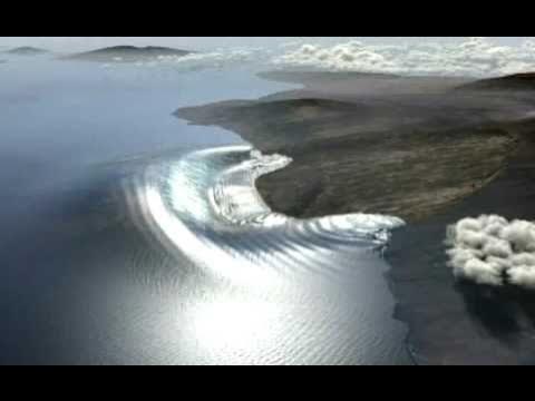 Tsunami visualization - YouTube