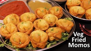 Veg Fried Momos जब तरसो मोमो और समोसा तो बनओ ऐसा क्रिस्पी Veg Fried Momos इंस्टेंट Momos चटनी के साथ