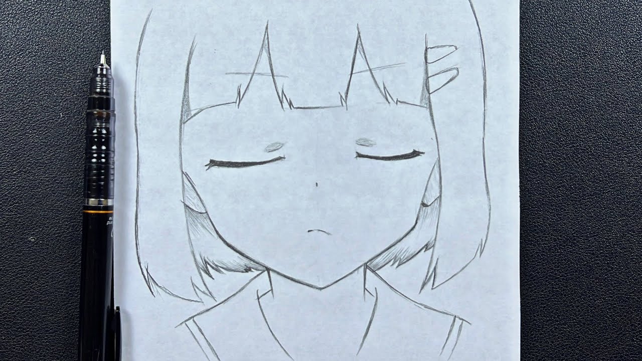 Easy anime sketch  how to draw cute drawing easy step-by-step 