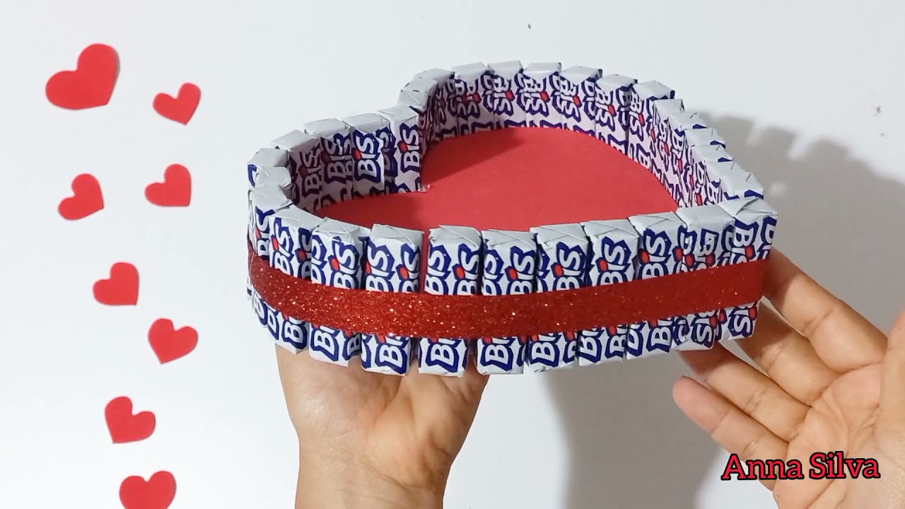 CORAÇÃO DE CHOCOLATE BIS IDÉIA 💡PARA PRESENTE ❤🎁