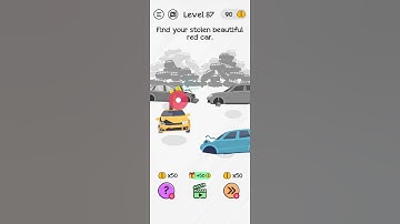 #Shorts Brain Dom Game Challenge 2022 | level 87 | Find your stolen beautiful red car.