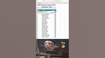 IF Formula for Pass and Fail in Excel! 💯 #excel #formula