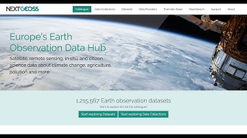 NextGEOSS Data hub – Data discovery