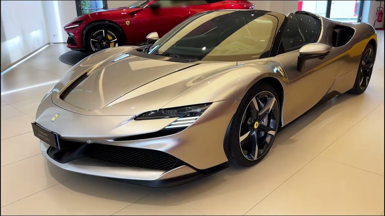 【【4K|Display】Ferrari SF90 Spider | Silver | Ferrari Auto Avenue】