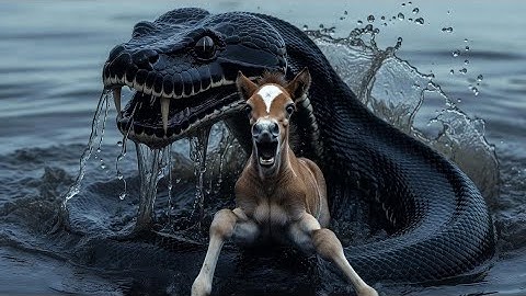 Heroic Rescue Team Saves Lonely Horse from Giant Python Terrifying Attack🐴🐍