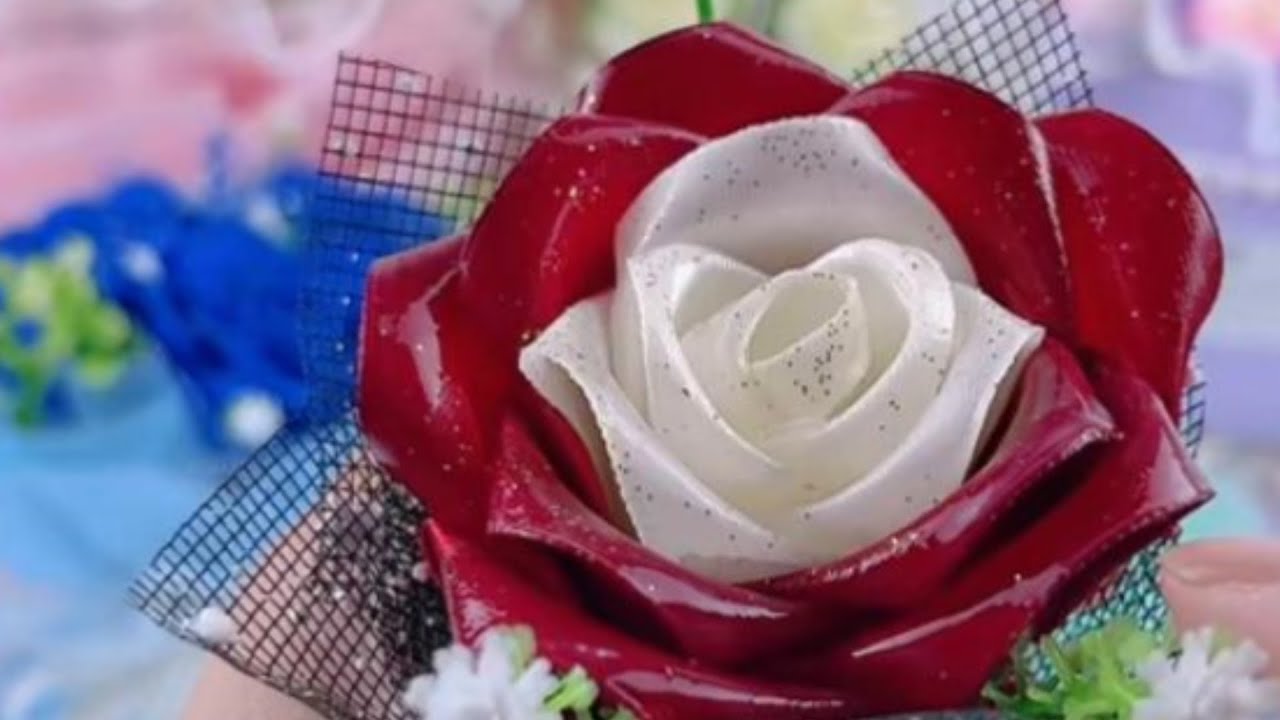 Making ribbon rose | Satin Ribbon flowers