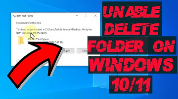 How to FIX Unable to Delete Folder on Windows 10/11. This is no longer located in. #FolderDelete