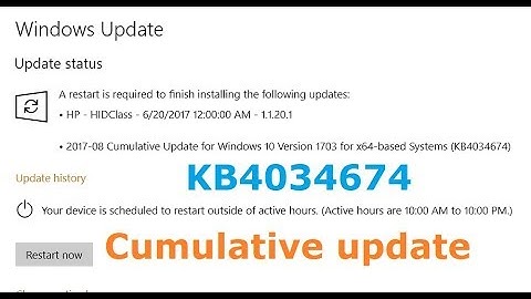 KB4034674|| Cumulative Update for Windows 10 Version 1703