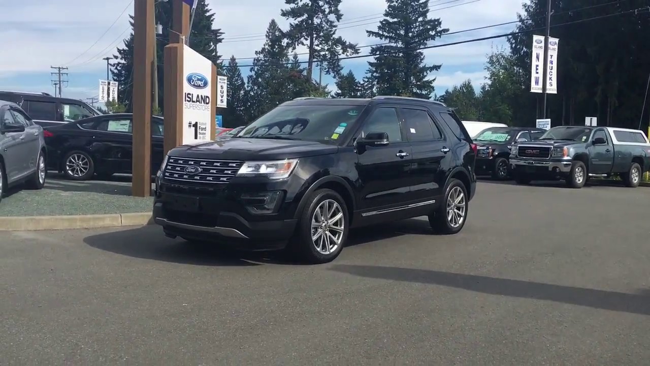 Black 16 Ford Explorer Limited Heated Seats Twin Panel Moonroof Awd Preview Island Ford Youtube