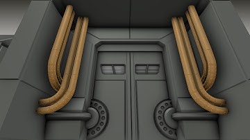 Modular Sci-Fi Set Wip 84 Blender 2.75a  - Animated sci-fi door
