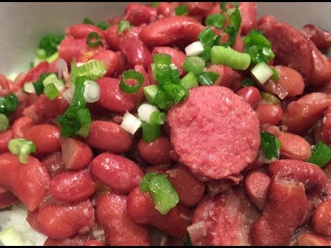 Traditional Louisiana Red Beans and Rice with Sausage