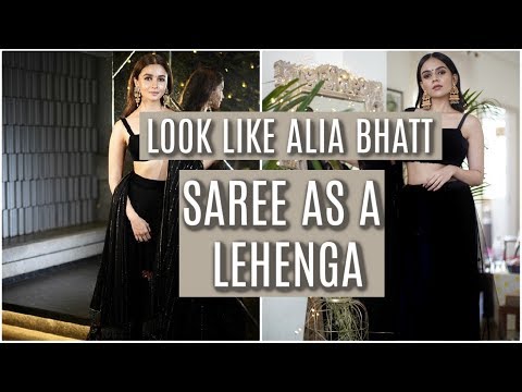 How To Wear A Saree In Lehenga Style | SUPER EASY! | Komal Pandey