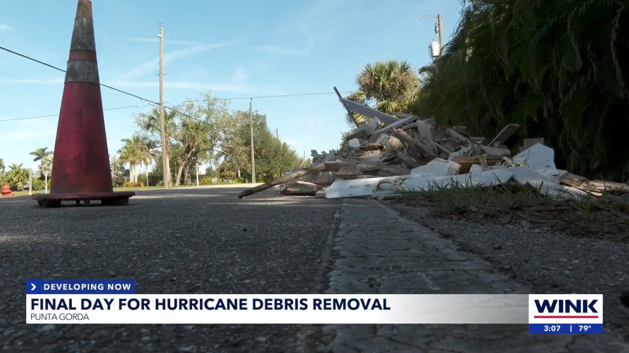 Crews make last sweep for hurricane debris in Punta Gorda - YouTube
