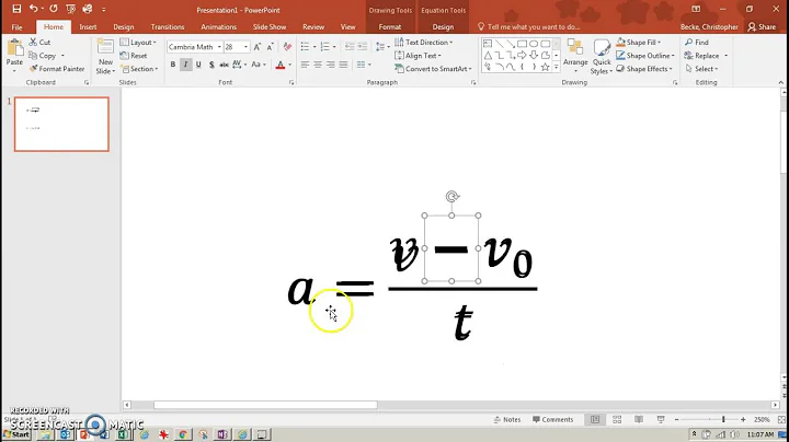 Animating Equations in PowerPoint