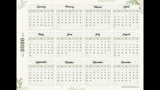2026 Calendar Printable | Free PDF Download (US) | A4 & Letter Size #2026 #2026calendar #calendar 2026 Calendar Printable | Free PDF Download (US) | A4 & Letter Size #2026 #2026calendar #calendar
