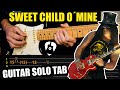 Como tocar el INCREÍBLE solo final de SWEET CHILD O´ MINE en guitarra | Tabs Cover Tutorial TCDG