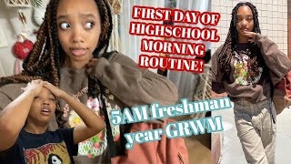 FIRST DAY OF HIGHSCHOOL MORNING ROUTINE | First Day Of School GRWM