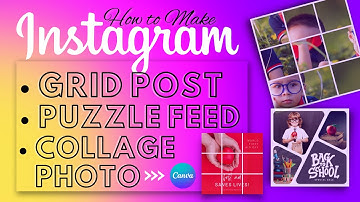 Instagram GRID post - how to make a puzzle feed & Collage photo