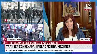 Tras ser condenada, Cristina habló de "mafia judicial"