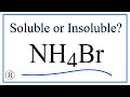 Solubility of Ammonium Bromide