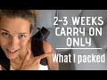 PACKING LIGHT FOR 2-3 WEEKS CARRY ON ONLY | Casual+pretty dresses