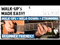 Add WALK-DOWNS and WALK-UPS to EASY Chords & Strumming | WALKING BASSLINE Guitar Tutorial + Lesson