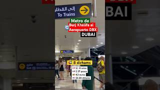 Cuánto cuesta para ir al centro de Dubai desde el aeropuerto DBX #dubai