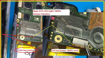 Oppo A15 or A15s Lcd light jumper solution ! 100% working.