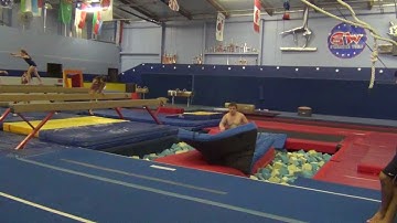 front handspring layout 1 1/2 twist