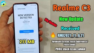 Realme C3 New Update Received | RMX2020_11.A.21 | Optimized Touch Screen Delay, Fixed PUBG Stuck