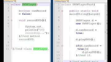 JavaDVDPlayerTest - Another class and tester class example from my Head First Java college book