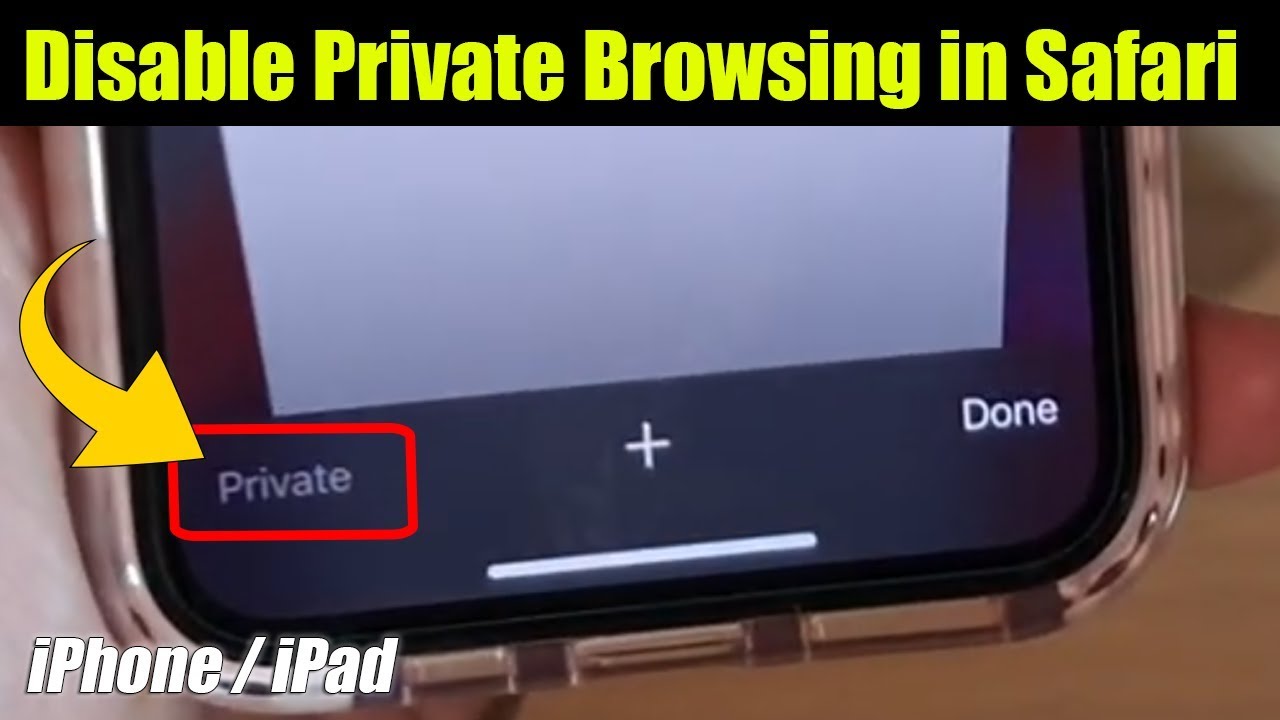 no private browsing safari iphone