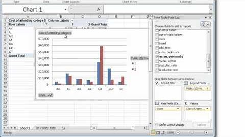 Create a pivot chart in Excel 2010