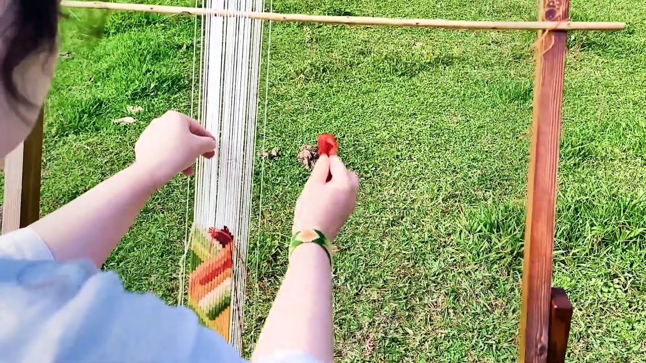 Kilim Weaving Outdoors | Relaxing ASMR