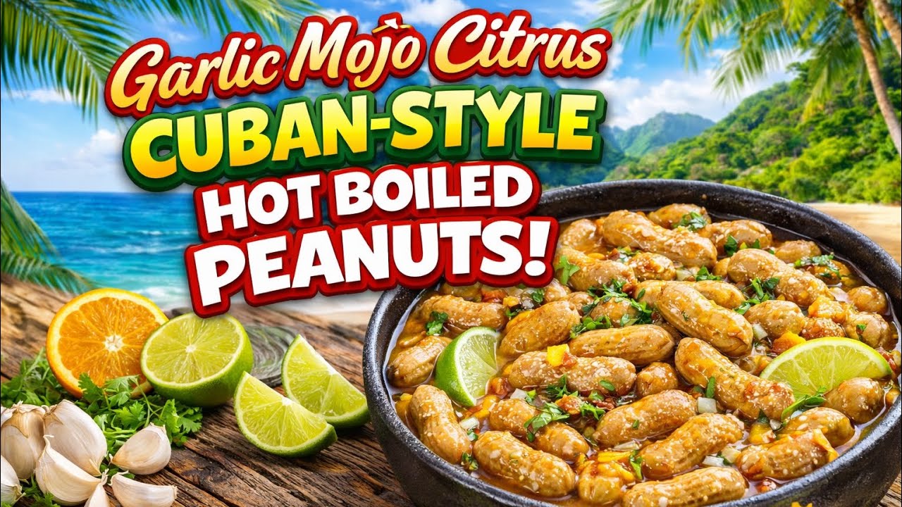 🌿🥜 Garlic Mojo Citrus Cuban-Style Hot Boiled Peanuts