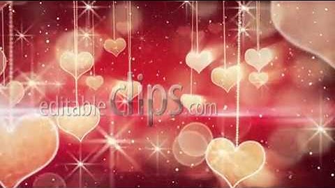 shining hearts dangling on strings and glares loop