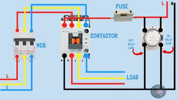 How to wire a timer switch to 3 phase a contactor