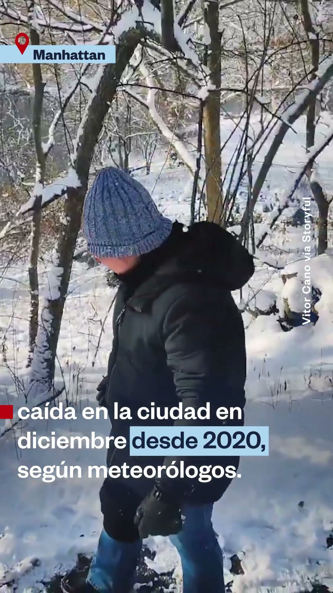❄️Nueva York le dio la bienvenida al invierno con su primera nevada medible del año