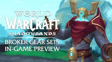 Broker Themed TRANSMOG SETS Coming in Patch 9.2 - In-Game Preview | Shadowlands