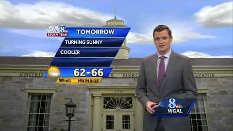 Warm and more humid with scattered thunderstorms today