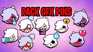 Pack GFX pins colette / all pins/emotes colette un brawl stars|Starr park update Sneek peek