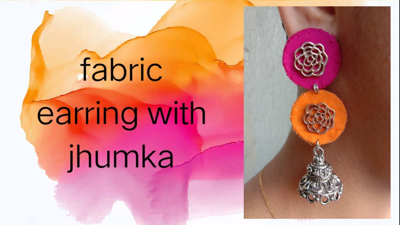 Fabric earring how to make fabric earrings at home DIY earrings 