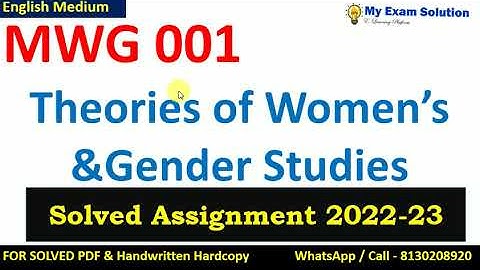 MWG 001  SOLVED ASSIGNMENT 2022-23 | English Medium  | IGNOU Solved Assignment 2022-23