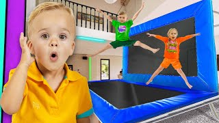 Chris transforme la maison en parc de trampolines | Les enfants développent leur créativité by Vlad et Nikita 327,420 views 2 months ago 9 minutes, 59 seconds