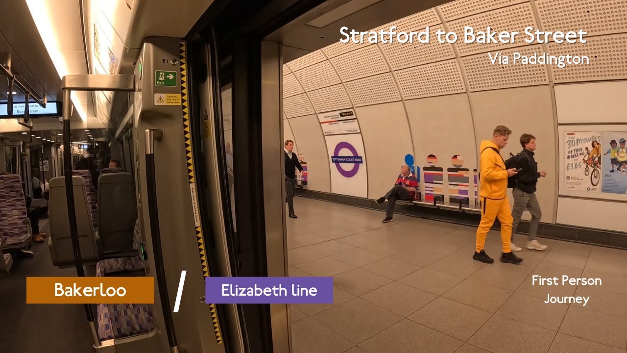Elizabeth line & London Underground First Person Journey: Stratford to Baker Street via Paddington